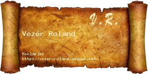 Vezér Roland névjegykártya