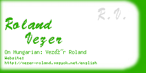 roland vezer business card